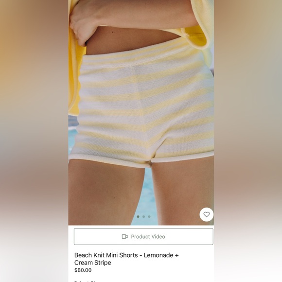 NWT Daily Drills XS/S Beach Knit Yellow & White Shorts